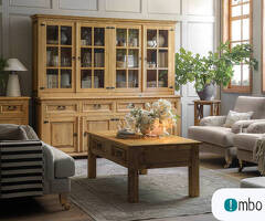 biblioteczka drewniana w stylu vintage od producenta