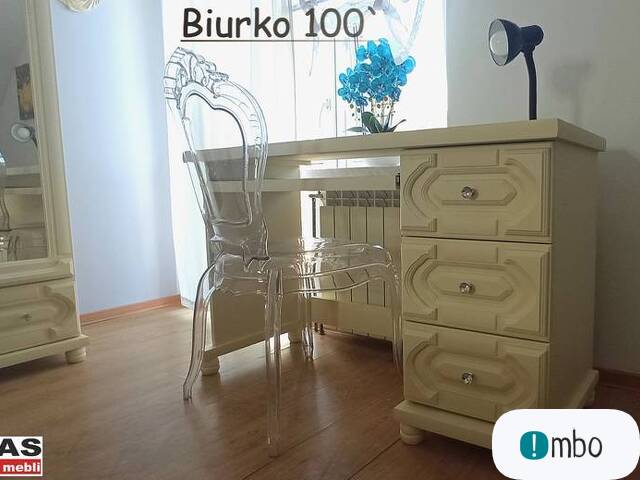 ŚLICZNE Biurko 100 Waniliowy Dąb ECRU Biały BEKAS Producent Mebli Stylowych - 1